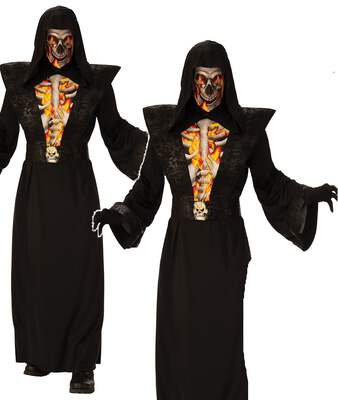 Fiery Skeleton Reaper Costume for Men Fiery Skeleton Reaper Costume for Men