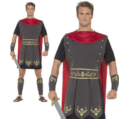 Costume vestito di carnevale Gladiatore Romano per adulto da S a L