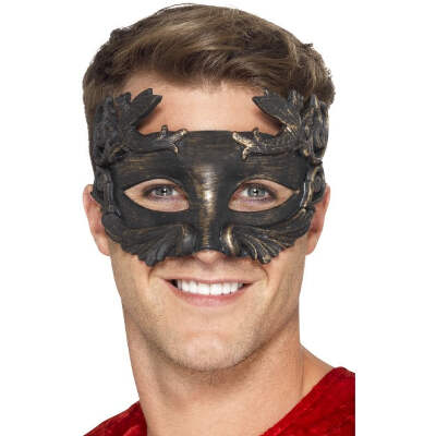 Warrior God Metallic Masquerade Eyemask Adult Black Warrior God Metallic Masquerade Eyemask Adult Black