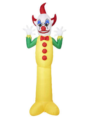 Giant Outdoor Inflatable Clown 10ft Fan Transformer Pegs UK Plug Giant Outdoor Inflatable Clown 10ft Fan Transformer Pegs UK Plug