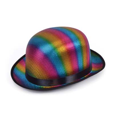 Rainbow Coloured Bowler Hat Rainbow Coloured Bowler Hat
