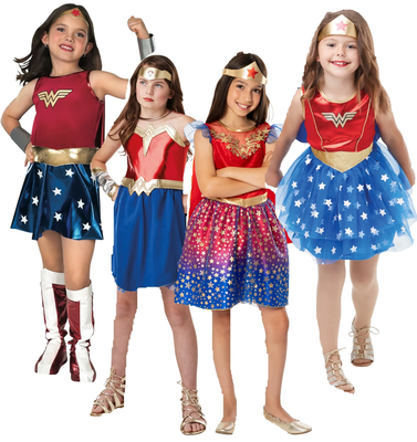 Wonder Woman Costume Ragazze Supereroe Bambini Costume Libro Giorno