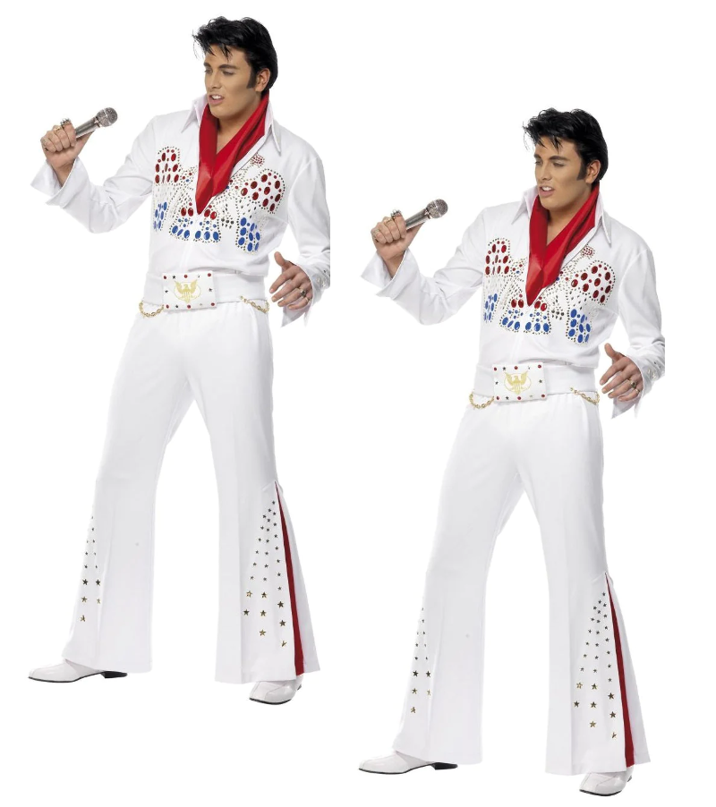 Elvis Presley American Eagle Costume 50s Costume Adulti Completo da Uomo