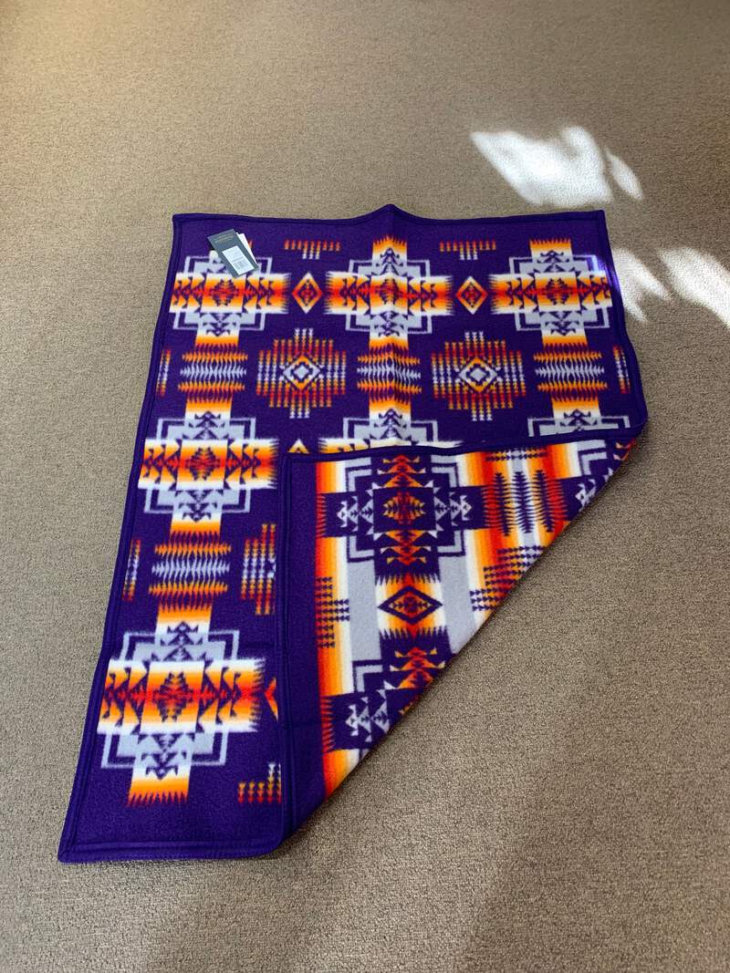 Pendleton Chief Joseph Crib Blanket Purple; 32”x44”