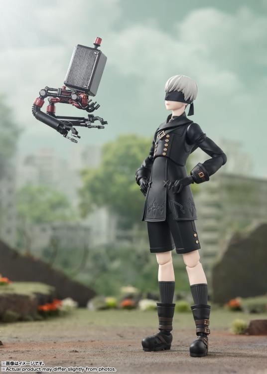 BANDAI SH FIGUARTS: NieR: AUTOMATA (9S) TAMASHI SQUARE ENIX ACTION FIGURE 15 cm - Immagine 3