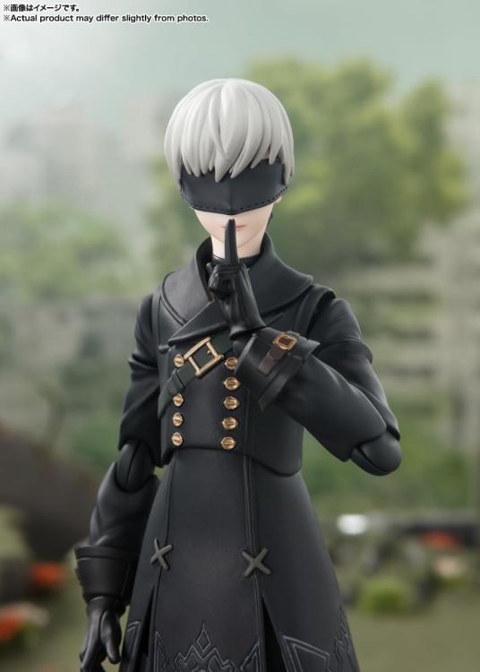 BANDAI SH FIGUARTS: NieR: AUTOMATA (9S) TAMASHI SQUARE ENIX ACTION FIGURE 15 cm - Immagine 4