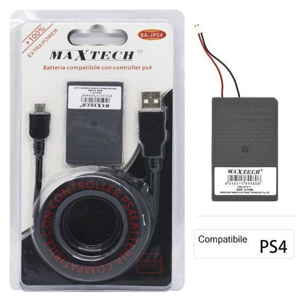 BATTERIA COMPATIBILE CONTROLLER PS4 DUALSHOCK V1+ CAVO DI RICARICA PLAYSTATION 4 - Immagine 2