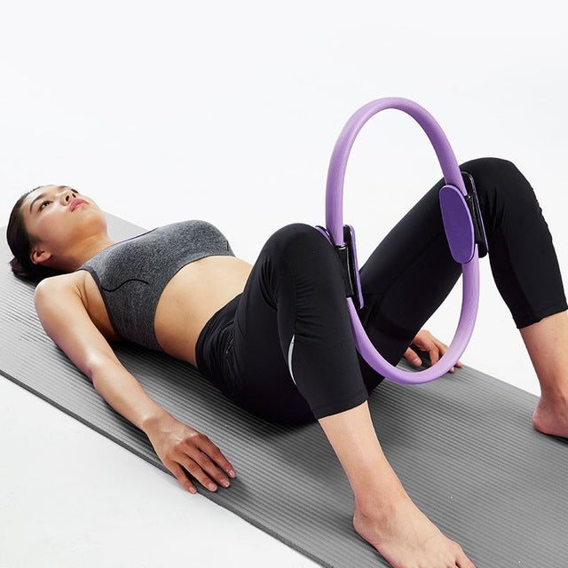 Anello Da Pilates Con 3 Bande Elastiche - Allenamento Cosce E Gambe, Ø39cm - Foto 7
