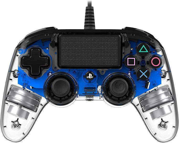 CONTROLLER NACON WIRED PS4 LUMINOSO COMPACT LIGHT EDITION LED BLUE PAD NUOVO - Immagine 2