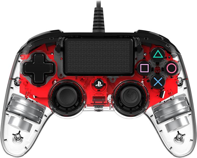 CONTROLLER NACON WIRED PS4 LUMINOSO COMPACT LIGHT EDITION LED ROSSO PAD NUOVO - Immagine 2