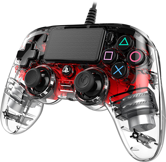 CONTROLLER NACON WIRED PS4 LUMINOSO COMPACT LIGHT EDITION LED ROSSO PAD NUOVO - Immagine 4
