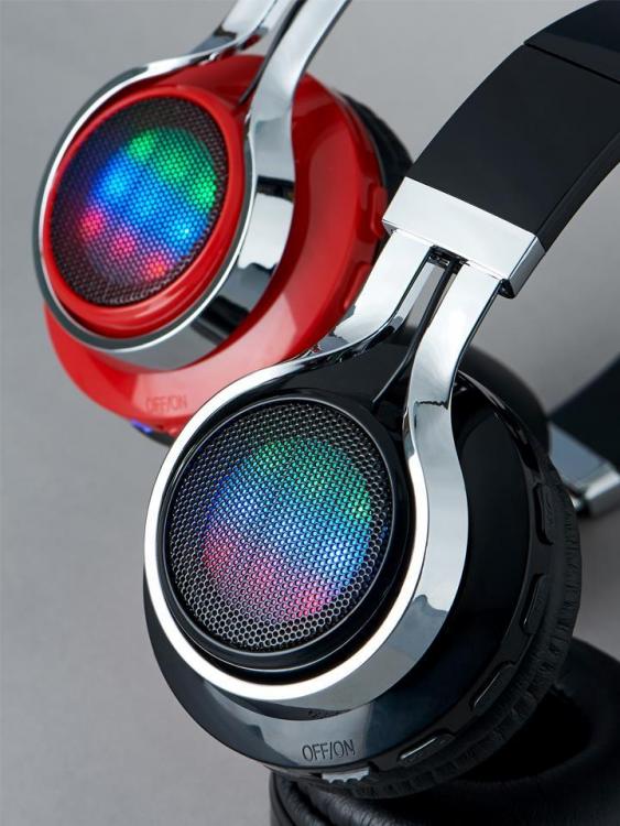 CUFFIE BLUETOOTH WIRELESS STEREO SENZA FILI PIEGHEVOLE SD RADIO VIVAVOCE CON LED - Immagine 6