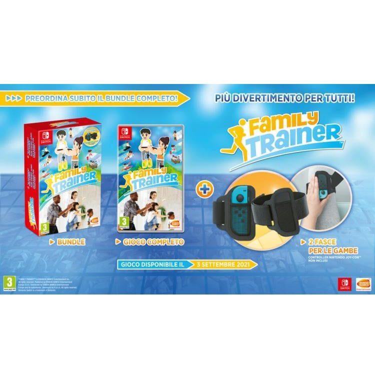 FAMILY TRAINER NINTENDO SWITCH VIDEOGIOCO FAMIGLIA ITALIANO GAMBA CINTURA NUOVO - Immagine 2