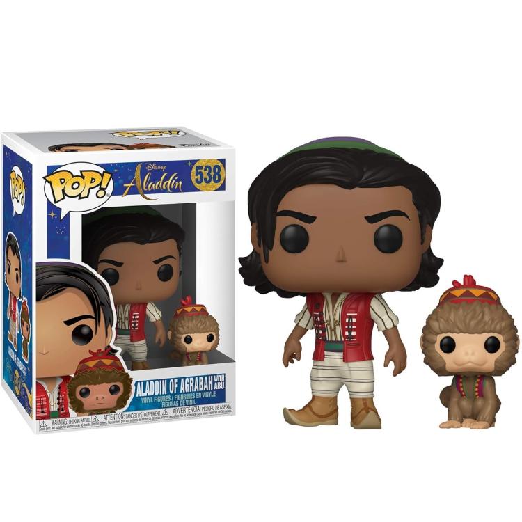 FUNKO POP ! DISNEY ALADDIN (538) ALADDIN OF AGRABAH W/ABU FIGURE VINYL 9CM - Immagine 1