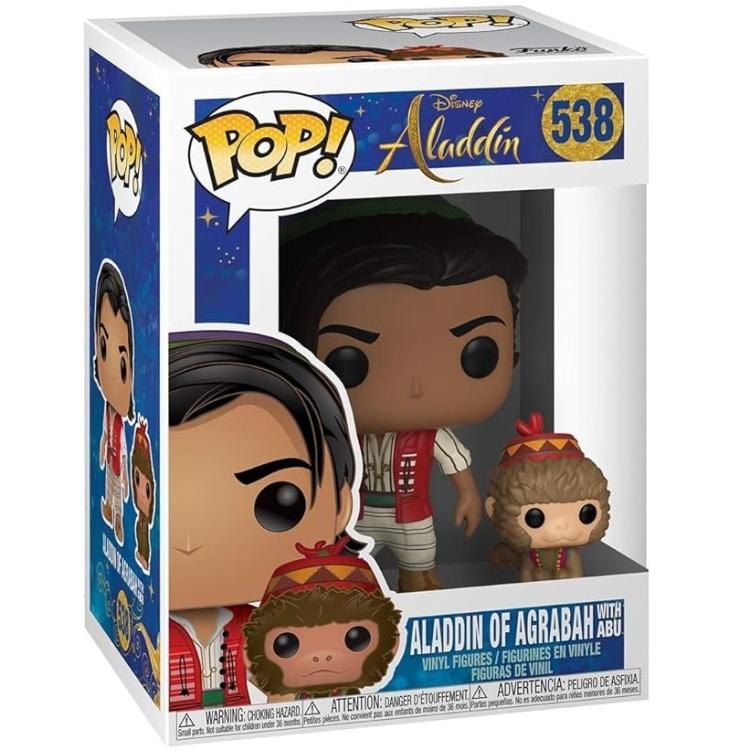 FUNKO POP ! DISNEY ALADDIN (538) ALADDIN OF AGRABAH W/ABU FIGURE VINYL 9CM - Immagine 3