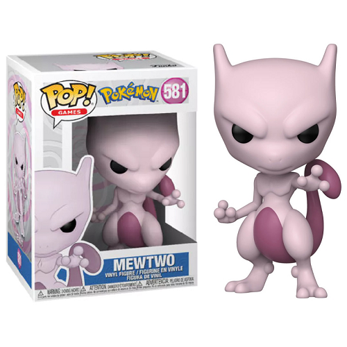 FUNKO POP ! GAMES POKEMON MEWTWO (581) VINYL FIGURE EVOLUZIONE MEW / MEWTU - Immagine 1
