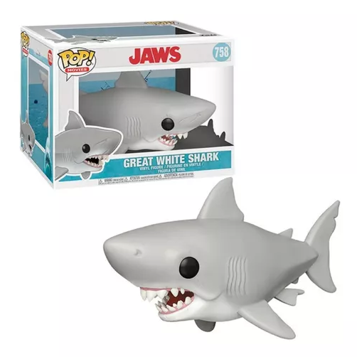 Funko Pop ! Movies - (758) Jaws (Lo Squalo) Figure Great White Shark Big 15Cm - Immagine 1