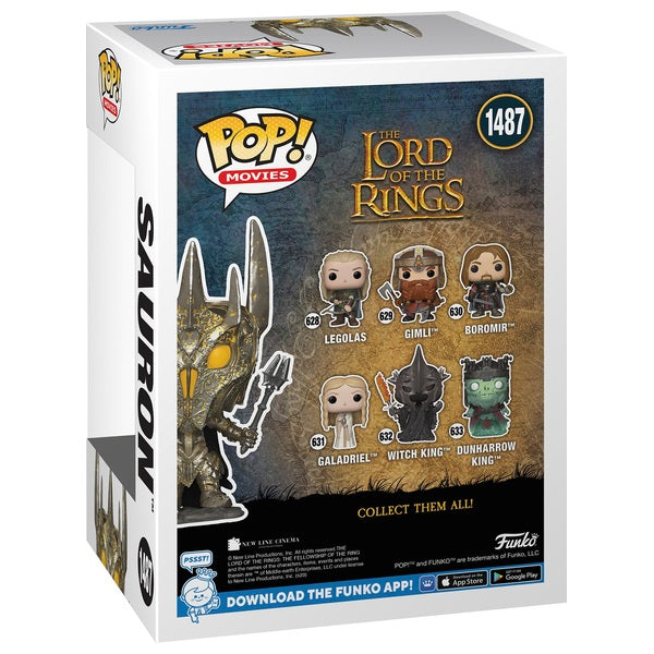 FUNKO POP ! MOVIES LORD OF THE RINGS - (1487) SAURON GITD SIGNORE DEGLI ANELLI - Immagine 5