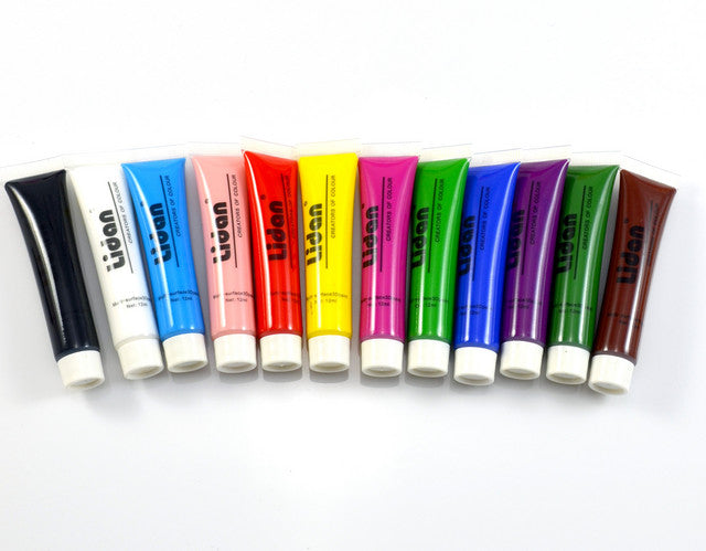 KIT COMPLETO 12 COLORI ACRILICI PER MICROPITTURA NAIL ART RICOSTRUZIONE UNGHIE - Immagine 1