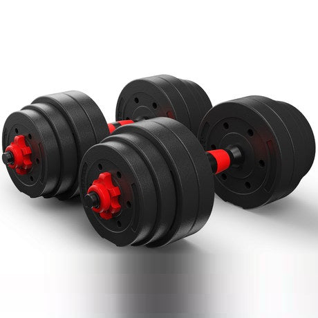 KIT MANUBRI BILANCIERE DUMBBELL SET PESI REGOLABILI COMPONIBILI DA PALESTRA 40KG - Immagine 2