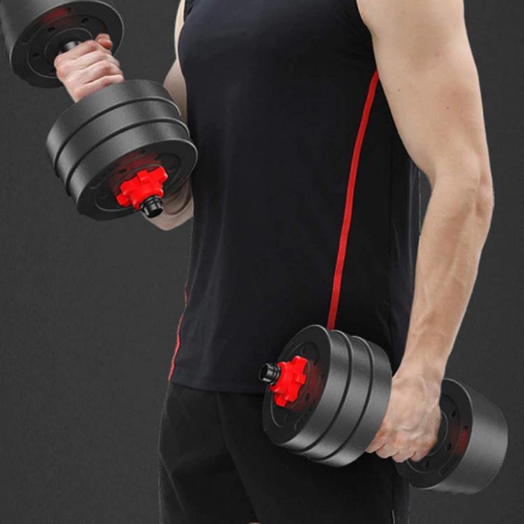 KIT MANUBRI BILANCIERE DUMBBELL SET PESI REGOLABILI COMPONIBILI DA PALESTRA 40KG - Immagine 4