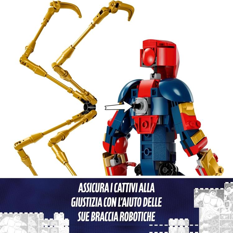 LEGO MARVEL PERGONAGGIO COSTRUIBILE DI IRON SPIDER-MAN 76298 ACTION FIGURE 303pz - Immagine 6