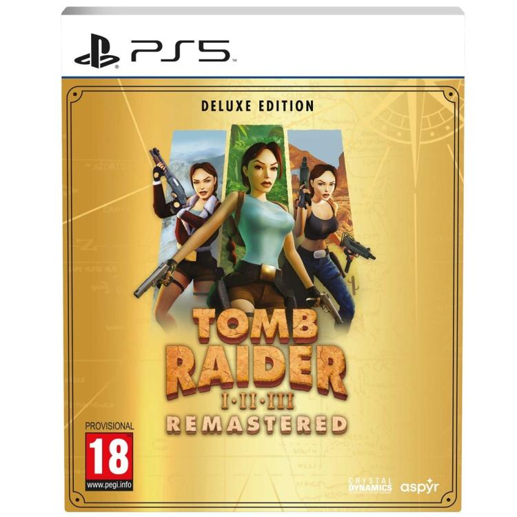 Tomb Raider 1-3 Remastered Deluxe Edition Ps5 Starring Lara Croft Playstation - Immagine 1