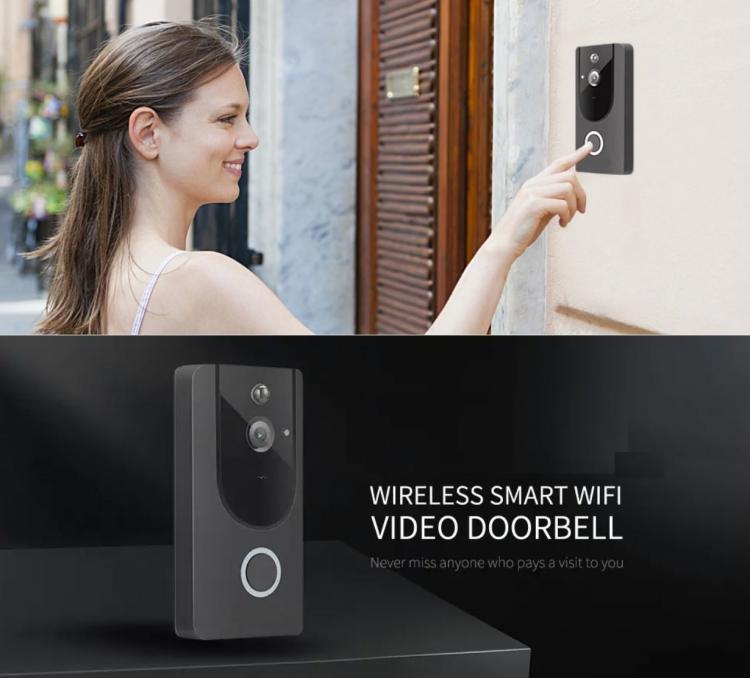 Videoportero WiFi IP Con Cámara Y Timbre Para Smartphone Android/iOS - Jl-smart-doorbell
