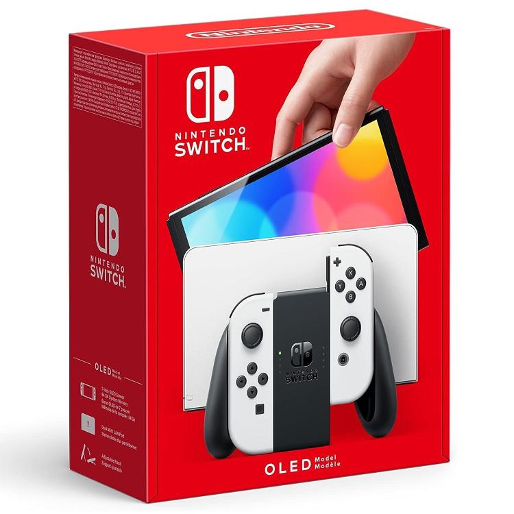 NINTENDO SWITCH OLED WHITE CONSOLE BIANCA EDITION MODELLO ITA 2 ANNI DI GARANZIA - Immagine 1