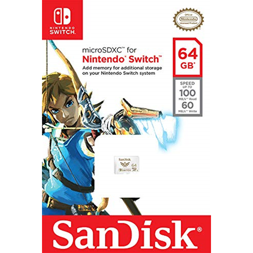 Nintendo Switch Sandisk Microsdxc 64Gb Memoria Micro Sd Scheda