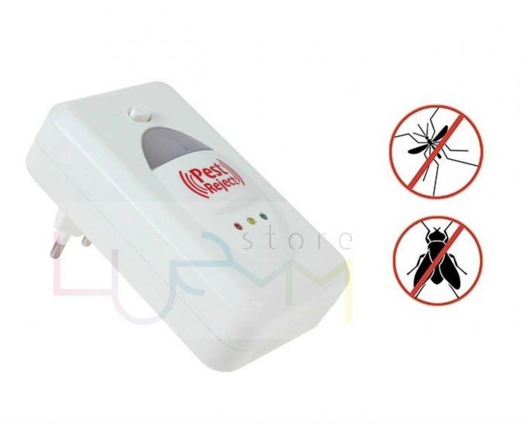 PEST REJECT SCACCIA INSETTI RODITORI MOSCHE ZANZARE RAGNI TOPI AD ULTRASUONI - Immagine 2