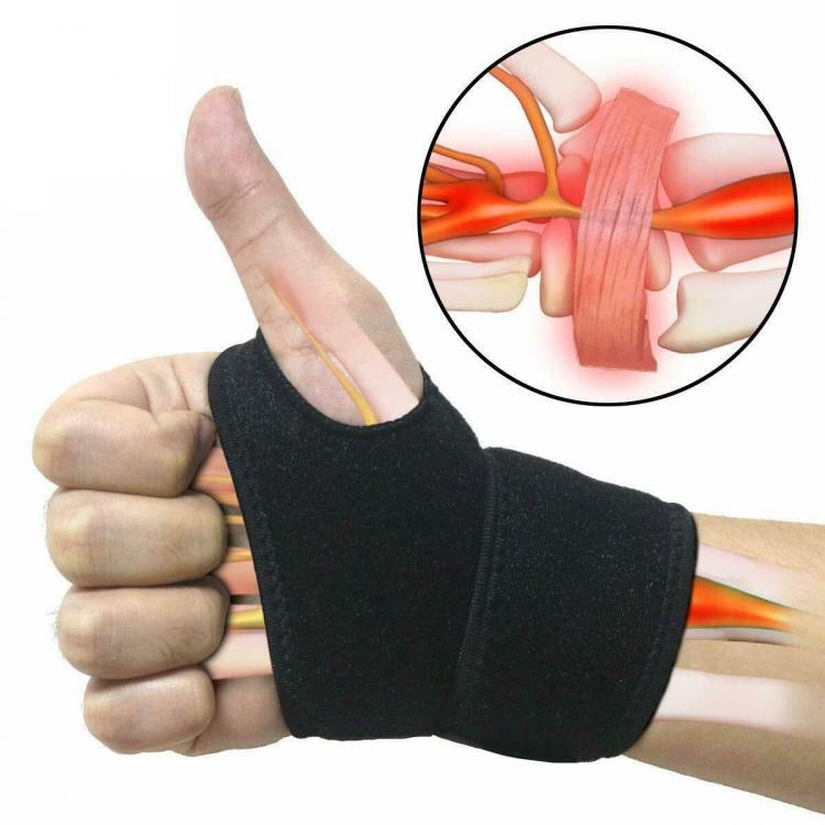 NHPY 4 Pezzi Fascia da Polso, Polsiera Elastica Supporto per Polso per Uomini e Donne, Regolabile Tutore Tunnel Carpale per Ginnastica Tennis Sport
