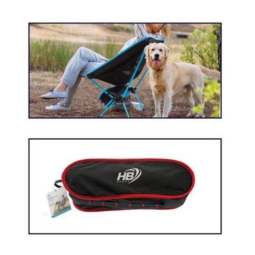 Chaise Pliante Camping HB SPORT Avec Housse Portable - Beige - Pour Extérieur