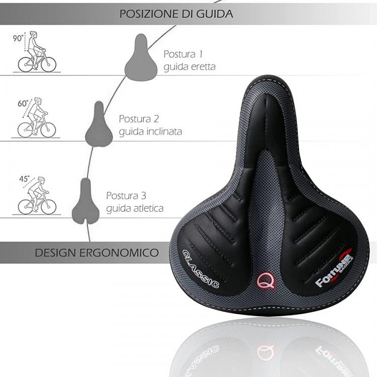 SELLA PER BICI ERGONOMICA COMODA AMMORTIZATORI SELLINO UNIVERSALE