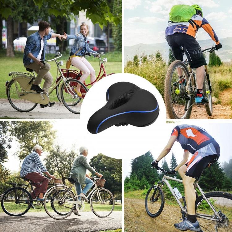 Sella Per Bicicletta Ergonomica E Comoda - Sellino In Silicione Spesso, Traspirante, Per Tour, MTB, City E E-Bike - Foto 11