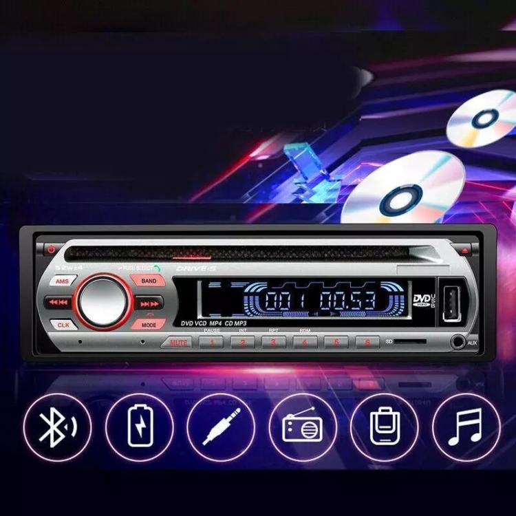 Stereo Auto Autoradio Lettore Cd Dvd Bt Sd Usb Aux 52Wx4 Frontalino Estraibile - Immagine 4