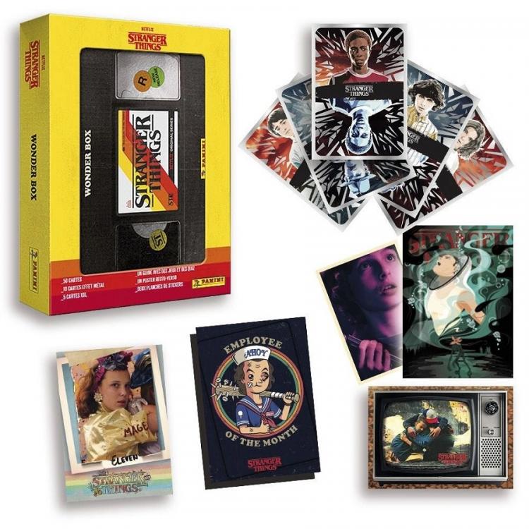 STRANGER THINGS PANINI WONDER BOX DA COLLEZIONE CARD + POSTER +