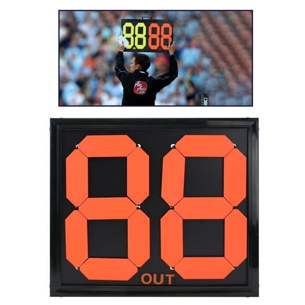 Tabellone Calcio Sport Sostituzioni Cambi Tabella Arbitro a 2 Cifre Fronte/Retro - Immagine 1