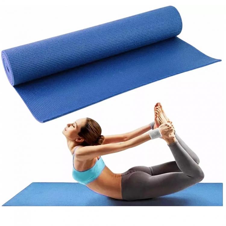 TAPPETINO YOGA TAPPETO AEROBICA FITNESS GINNASTICA PALESTRA PILATES 0.3cm NERO - Immagine 3