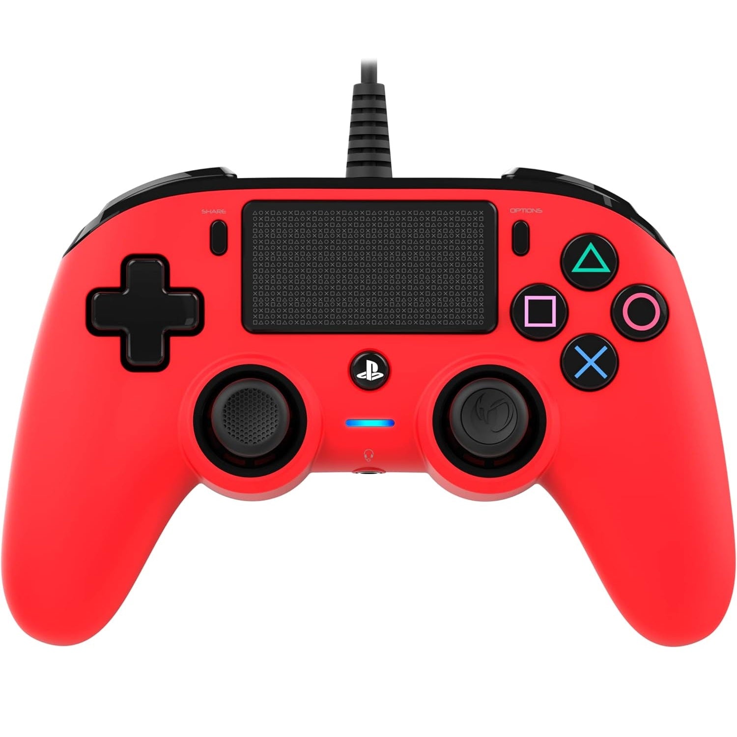 Nacon Controller Wired Pad Playstation 4 Ps4/Pc Joypad Cablato Usb Rosso (Red) - Immagine 2