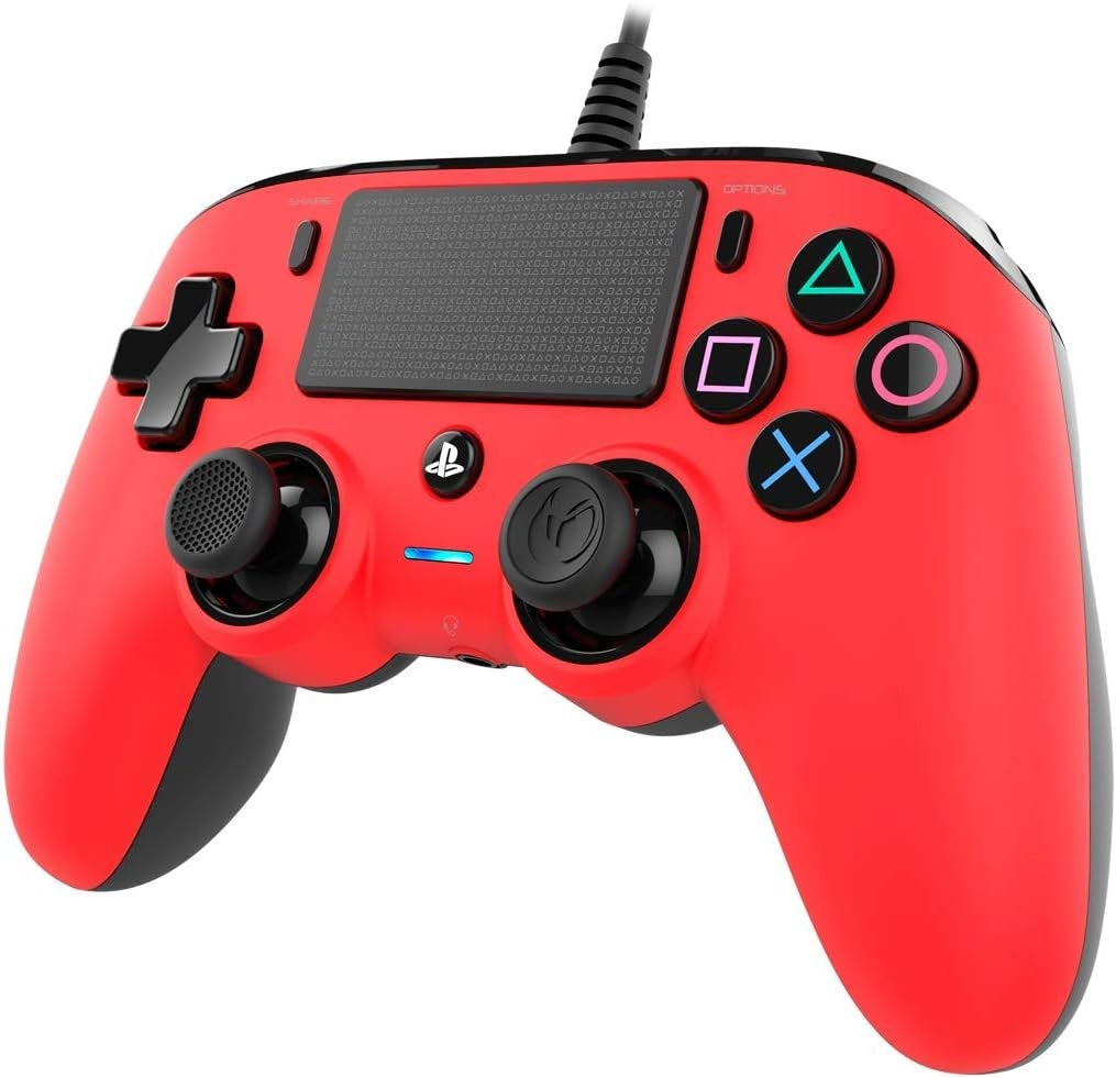 Nacon Controller Wired Pad Playstation 4 Ps4/Pc Joypad Cablato Usb Rosso (Red) - Immagine 3