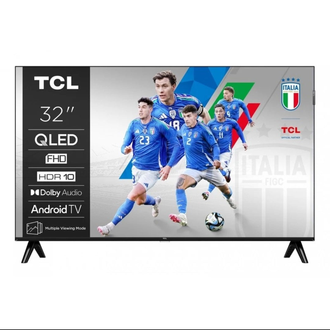 TCL 32" Smart TV QLED 32S59K FHD 60Hz HDR Nero Android TV Italia (Black) - Immagine 1