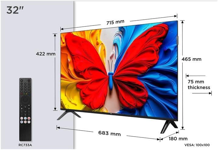 TCL 32" Smart TV QLED 32S59K FHD 60Hz HDR Nero Android TV Italia (Black) - Immagine 2