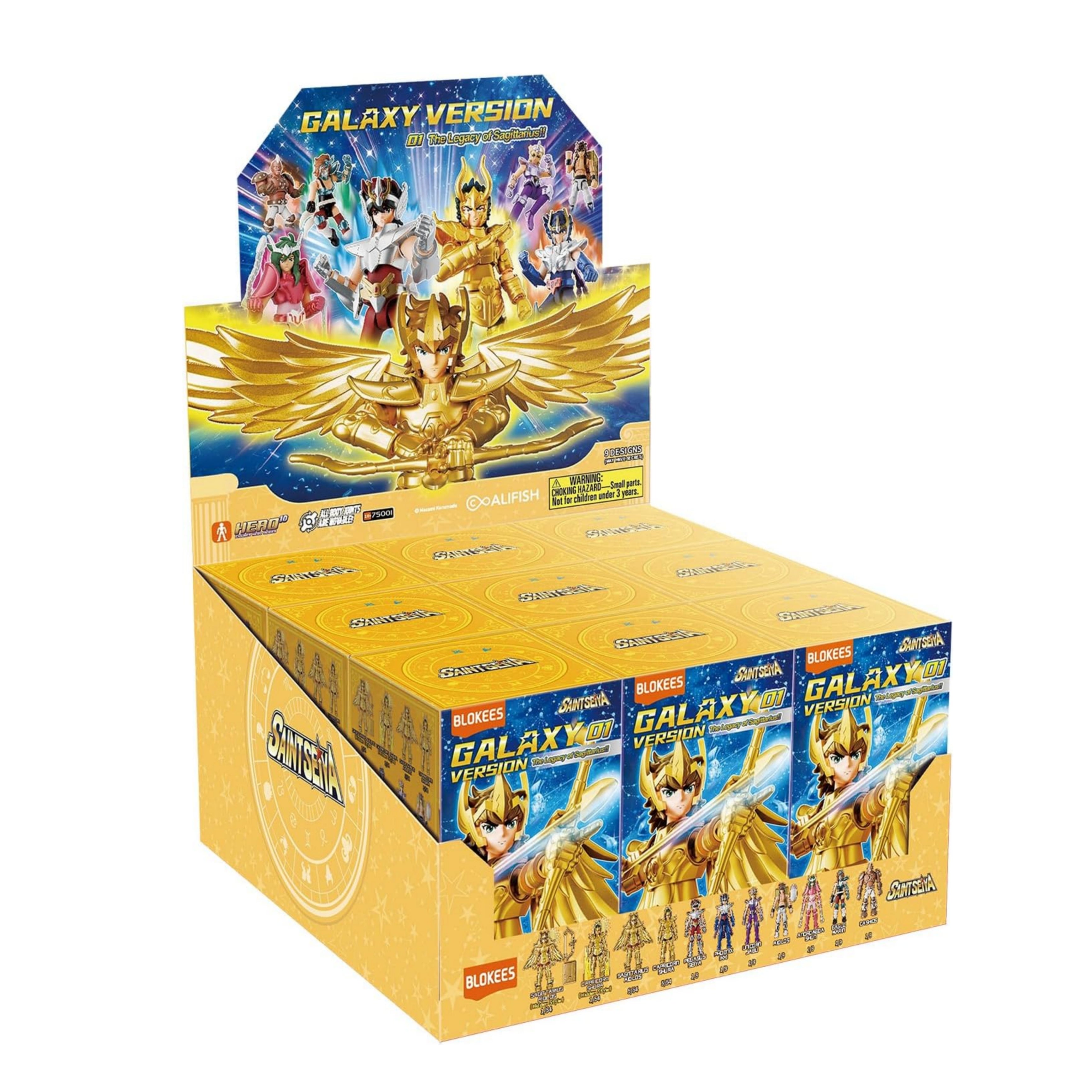 Blokees Blind Box 9 Figure Saint Seiya: Galaxy Version 01 L'eredità del Sagittario 75001 - Immagine 1
