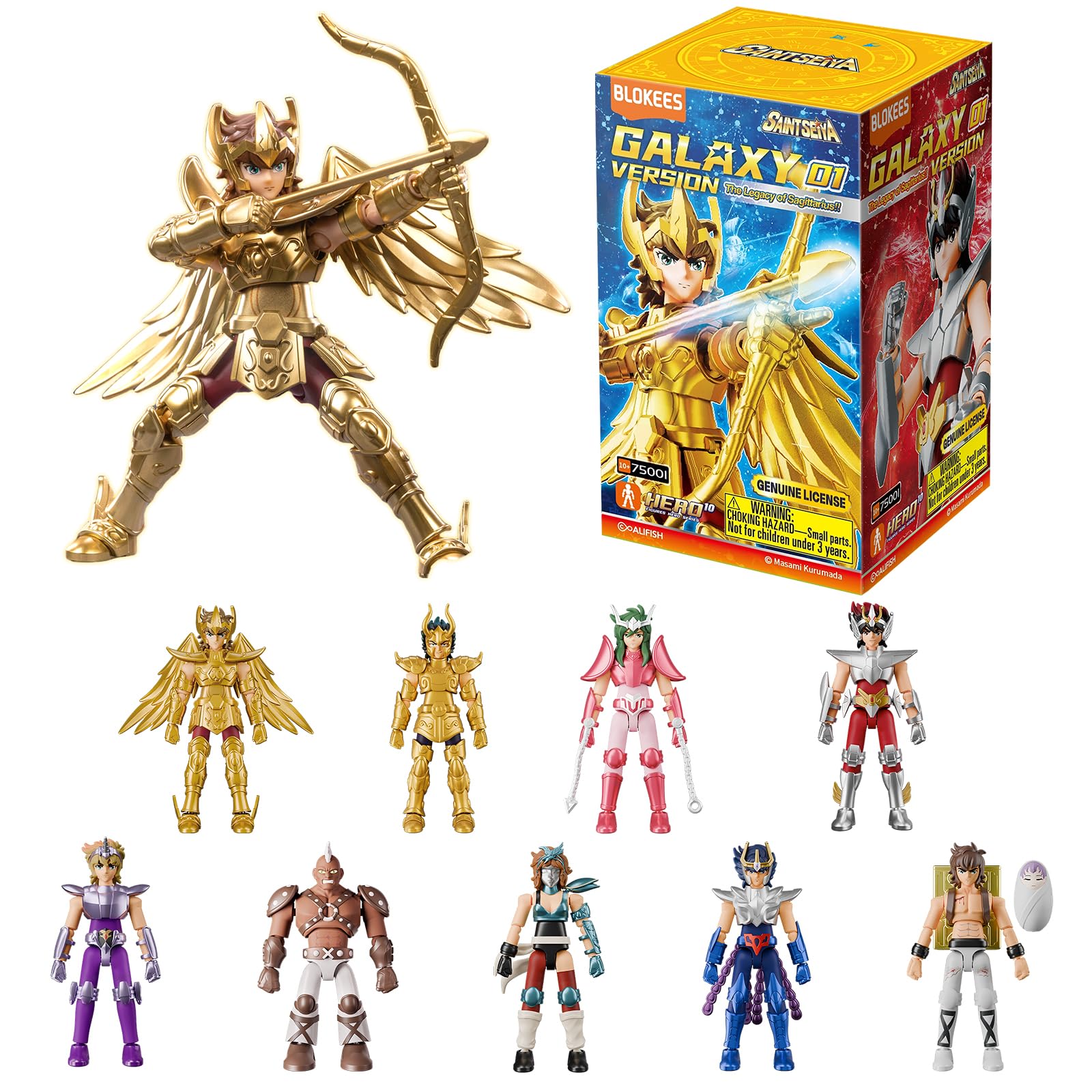 Blokees Blind Box 9 Figure Saint Seiya: Galaxy Version 01 L'eredità del Sagittario 75001 - Immagine 2