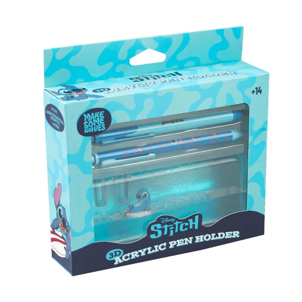 Portapenne Acrilico Disney Stitch Gadget 3D - Porta Penne Da Scrivania Gruppo Erik Cancelleria - Lilo e Stitch - Immagine 2