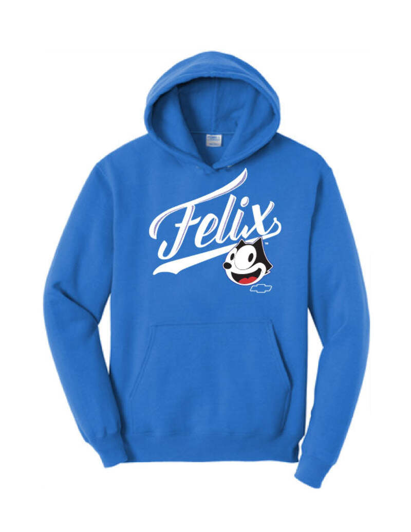 Felix Chevrolet Felix The Cat Royal Blue Mens Hoodie Ebay