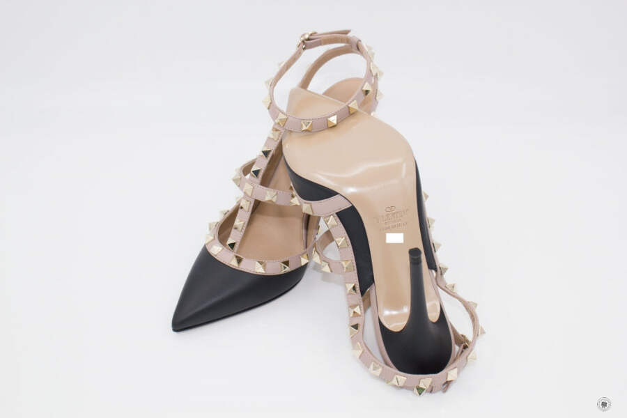 NEW Valentino MW2S0393VOD Rockstud Ankle Strap 100MM / 4