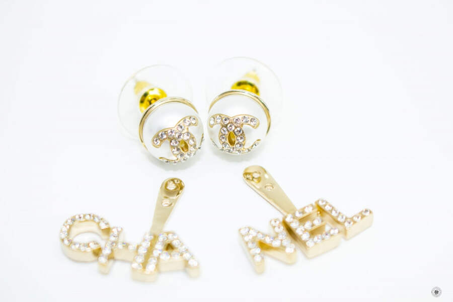 アクセサリー CHANEL NEW Chanel AB6484 B06148 Metal, Imitation Pearls & Diamond Gold