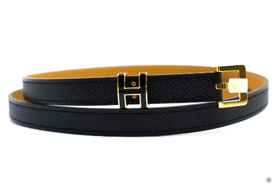 希少 黒入荷！ 15 H Pop F Ceinture H081087 Hermes NEW Veau CC89 / Black バッグ
